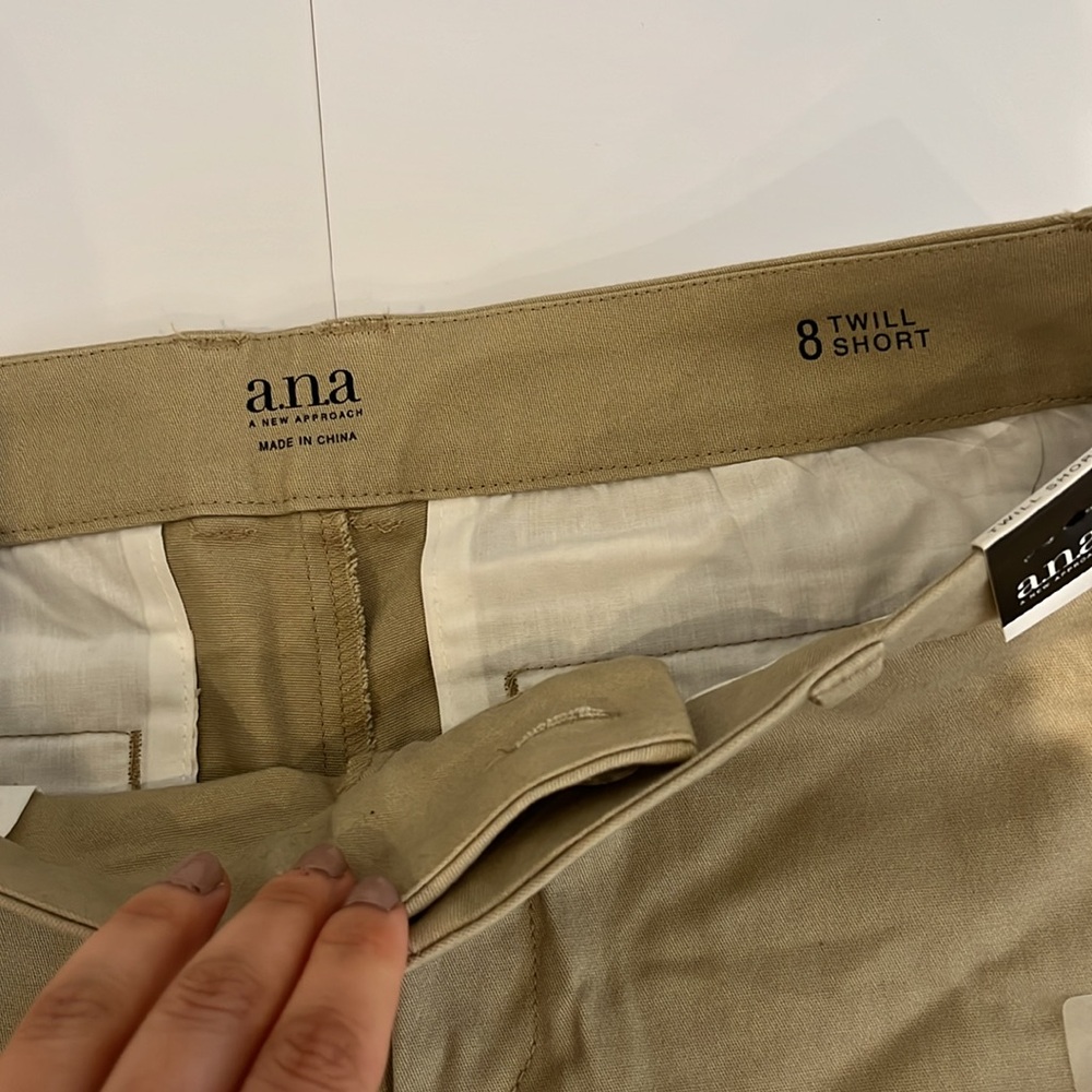 Ana Khaki Twill Shorts Brand New - Picture 3 of 4